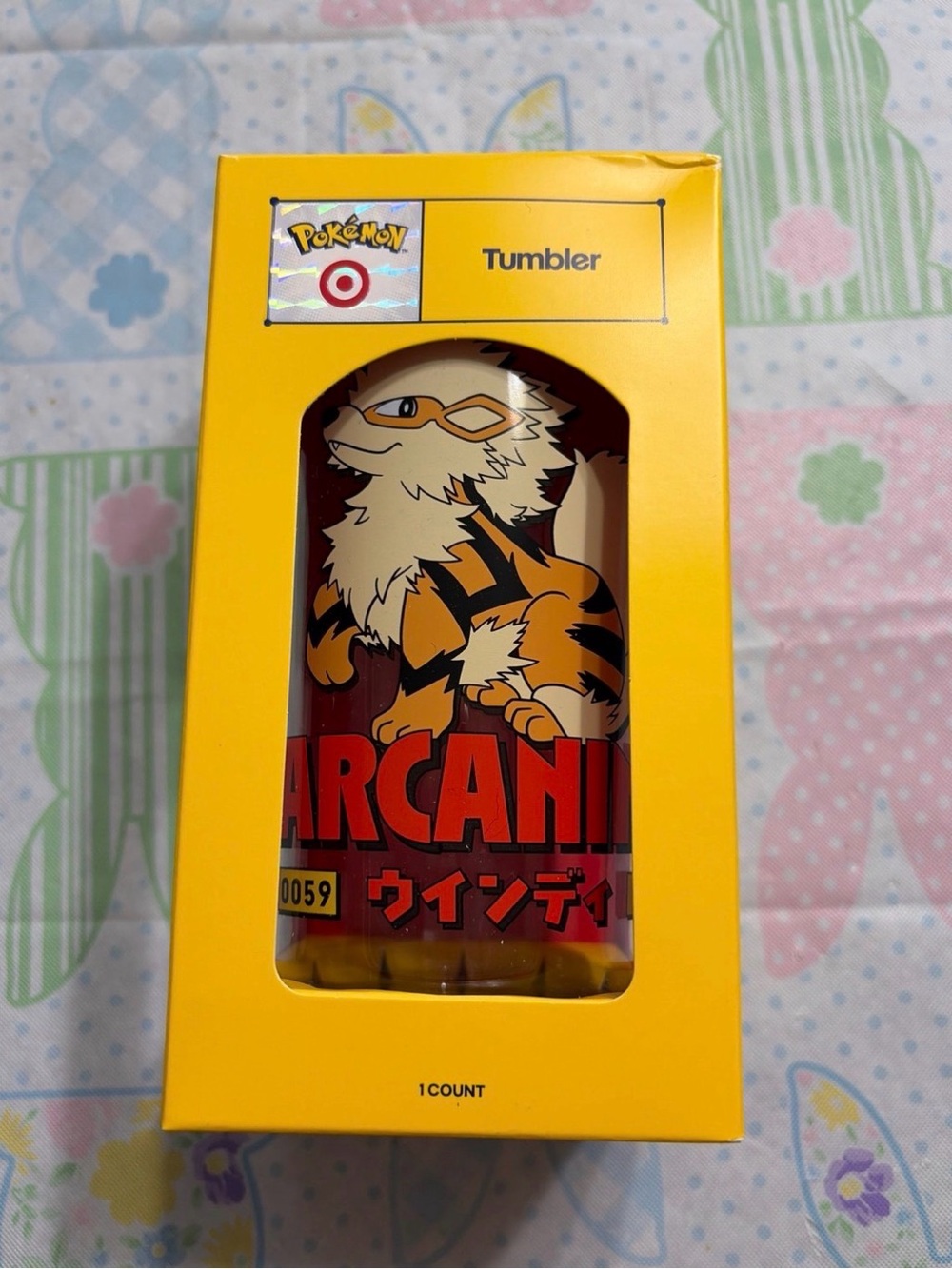 Pokemon Arcanine Tumbler - Yellow, Red, Black, White